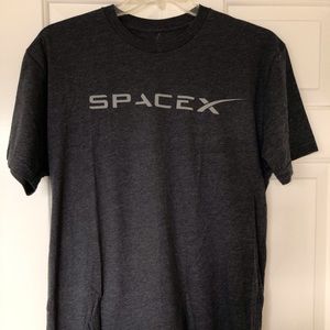 SpaceX Men’s T-Shirt Front Logo (Black)